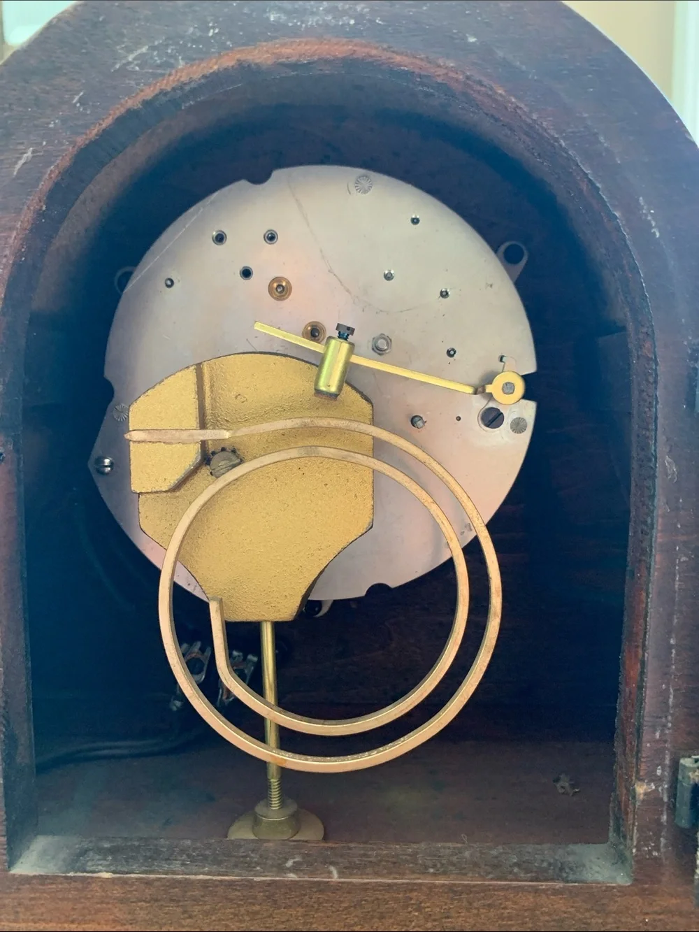 Vintage Seth Thomas Brown Mantel Clock - Classic Wood Finish